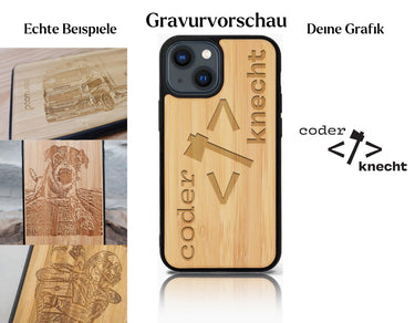 INDIVIDUELL iPhone 13 Mini Bambus-Kunststoff